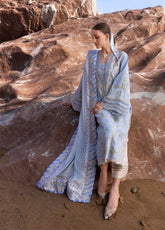 Flow by Crimson Embroidered Lawn Suits Unstitched 3 Piece - CSS25FL 7B A GIRL IN THE GARDEN