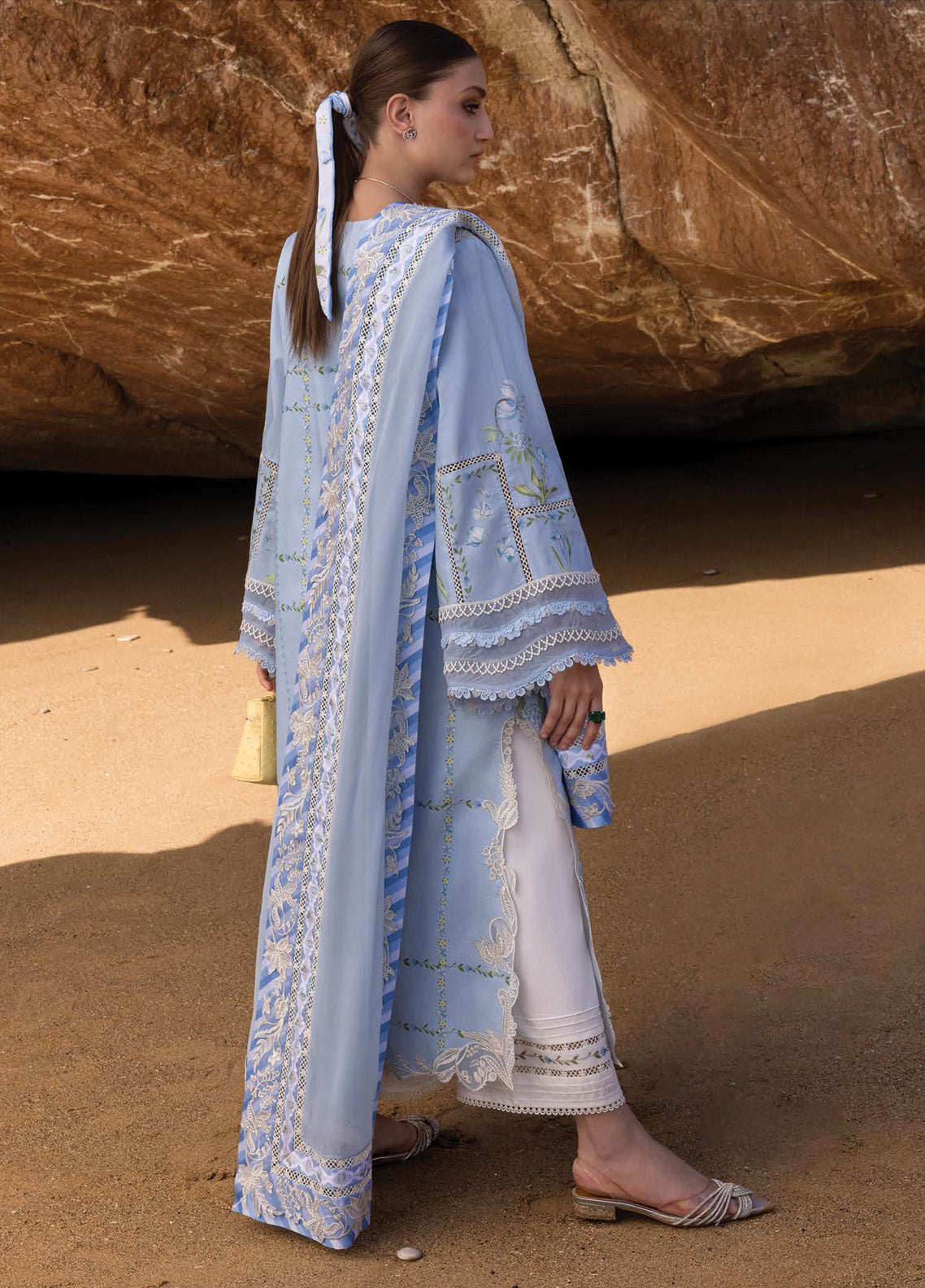 Flow by Crimson Embroidered Lawn Suits Unstitched 3 Piece - CSS25FL 7B A GIRL IN THE GARDEN Flow by Crimson Embroidered Lawn Suits Unstitched 3 Piece - CSS25FL 7B A GIRL IN THE GARDEN