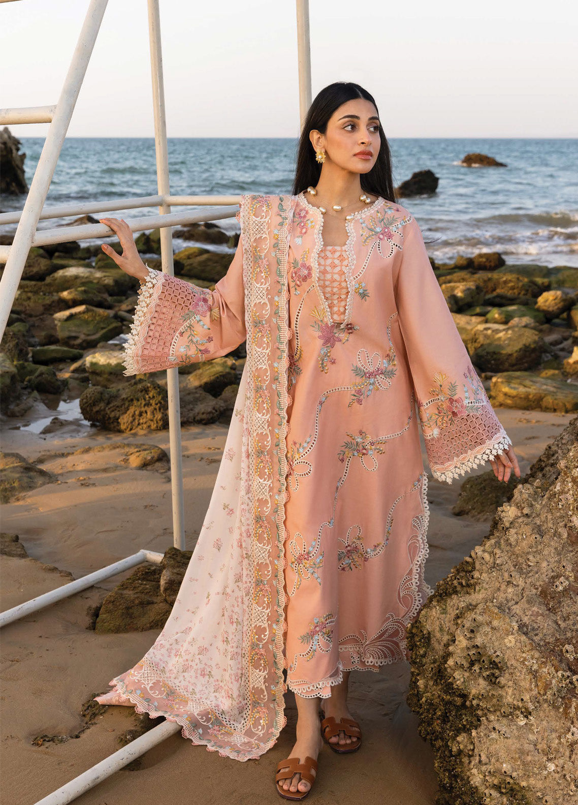 Flow by Crimson Embroidered Lawn Suits Unstitched 3 Piece - CSS25FL 8A TWIRLS AND TIES Flow by Crimson Embroidered Lawn Suits Unstitched 3 Piece - CSS25FL 8A TWIRLS AND TIES