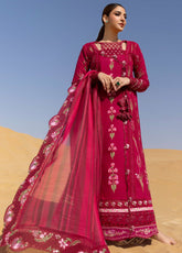 Flow by Crimson Embroidered Lawn Suits Unstitched 3 Piece - CSS25FL 9A ONCE UPON A FLOWER