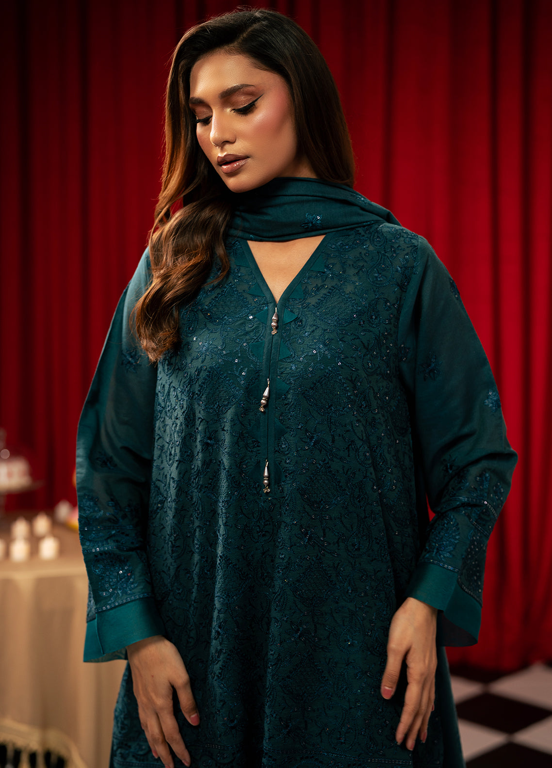 Freesia By Zouj Festive Embroidered Cotton 3 Piece Stitched Suit ZJ26FFE D-00013 Freesia By Zouj Festive Embroidered Cotton 3 Piece Stitched Suit ZJ26FFE D-00013