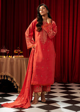 Freesia By Zouj Festive Embroidered Cotton 3 Piece Stitched Suit ZJ26FFE D-00015