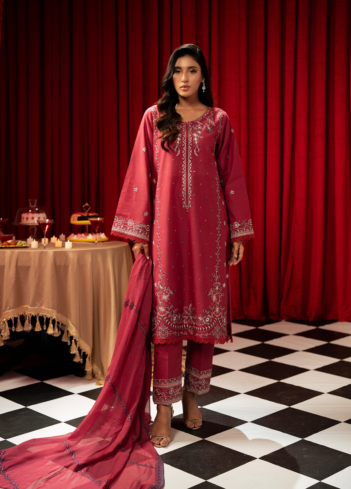 Freesia By Zouj Festive Embroidered Cotton 3 Piece Stitched Suit ZJ26FFE D-00021 Freesia By Zouj Festive Embroidered Cotton 3 Piece Stitched Suit ZJ26FFE D-00021