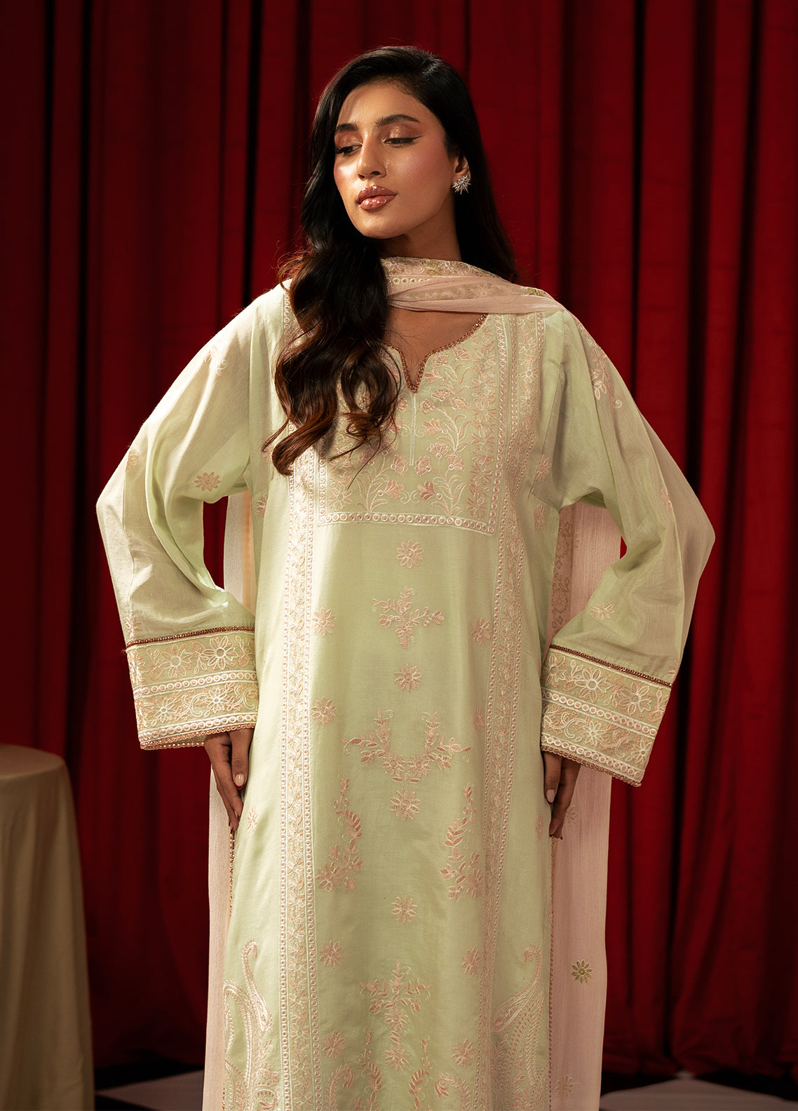 Freesia By Zouj Festive Embroidered Cotton 3 Piece Stitched Suit ZJ26FFE D-00022 Freesia By Zouj Festive Embroidered Cotton 3 Piece Stitched Suit ZJ26FFE D-00022