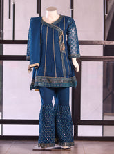 Fresh Birds Fancy Embroidered Chiffon Suits Stitched 3 Piece - FB26K&G 90073 ZINC