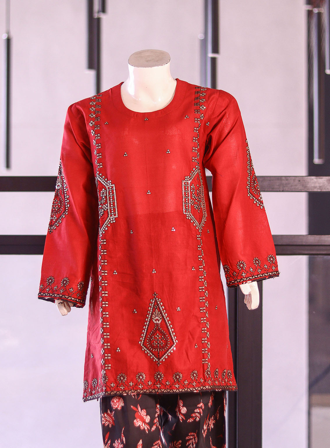 Fresh Birds Fancy Embroidered Cotton Suits Stitched 2 Piece - FB26K&G 90019 RED Fresh Birds Fancy Embroidered Cotton Suits Stitched 2 Piece - FB26K&G 90019 RED