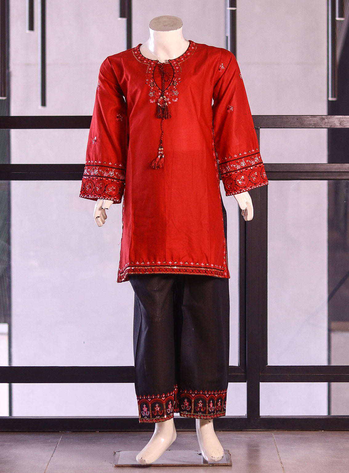 Fresh Birds Fancy Embroidered Cotton Suits Stitched 2 Piece - FB26K&G 90052 RED Fresh Birds Fancy Embroidered Cotton Suits Stitched 2 Piece - FB26K&G 90052 RED