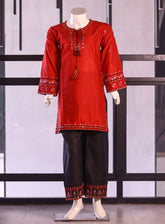 Fresh Birds Fancy Embroidered Cotton Suits Stitched 2 Piece - FB26K&G 90052 RED