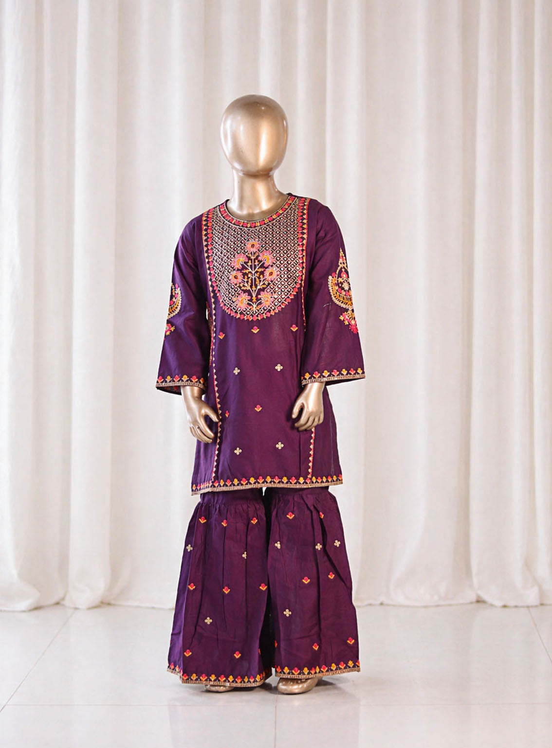 Fresh Birds Fancy Embroidered Cotton Suits Stitched 2 Piece - FB26K&G 90069 PURPLE Fresh Birds Fancy Embroidered Cotton Suits Stitched 2 Piece - FB26K&G 90069 PURPLE
