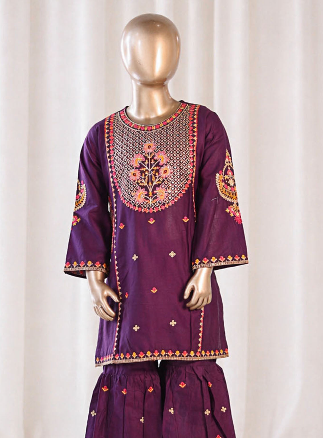 Fresh Birds Fancy Embroidered Cotton Suits Stitched 2 Piece - FB26K&G 90069 PURPLE Fresh Birds Fancy Embroidered Cotton Suits Stitched 2 Piece - FB26K&G 90069 PURPLE