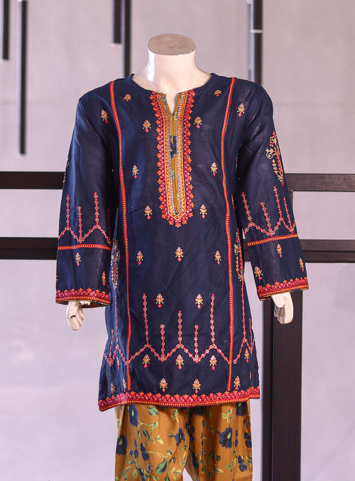 Fresh Birds Fancy Embroidered Cotton Suits Stitched 2 Piece - FB26K&G 90070 NAVY BLUE Fresh Birds Fancy Embroidered Cotton Suits Stitched 2 Piece - FB26K&G 90070 NAVY BLUE