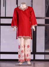 Fresh Birds Fancy Embroidered Cotton Suits Stitched 2 Piece - FB26K&G 90071 PINK