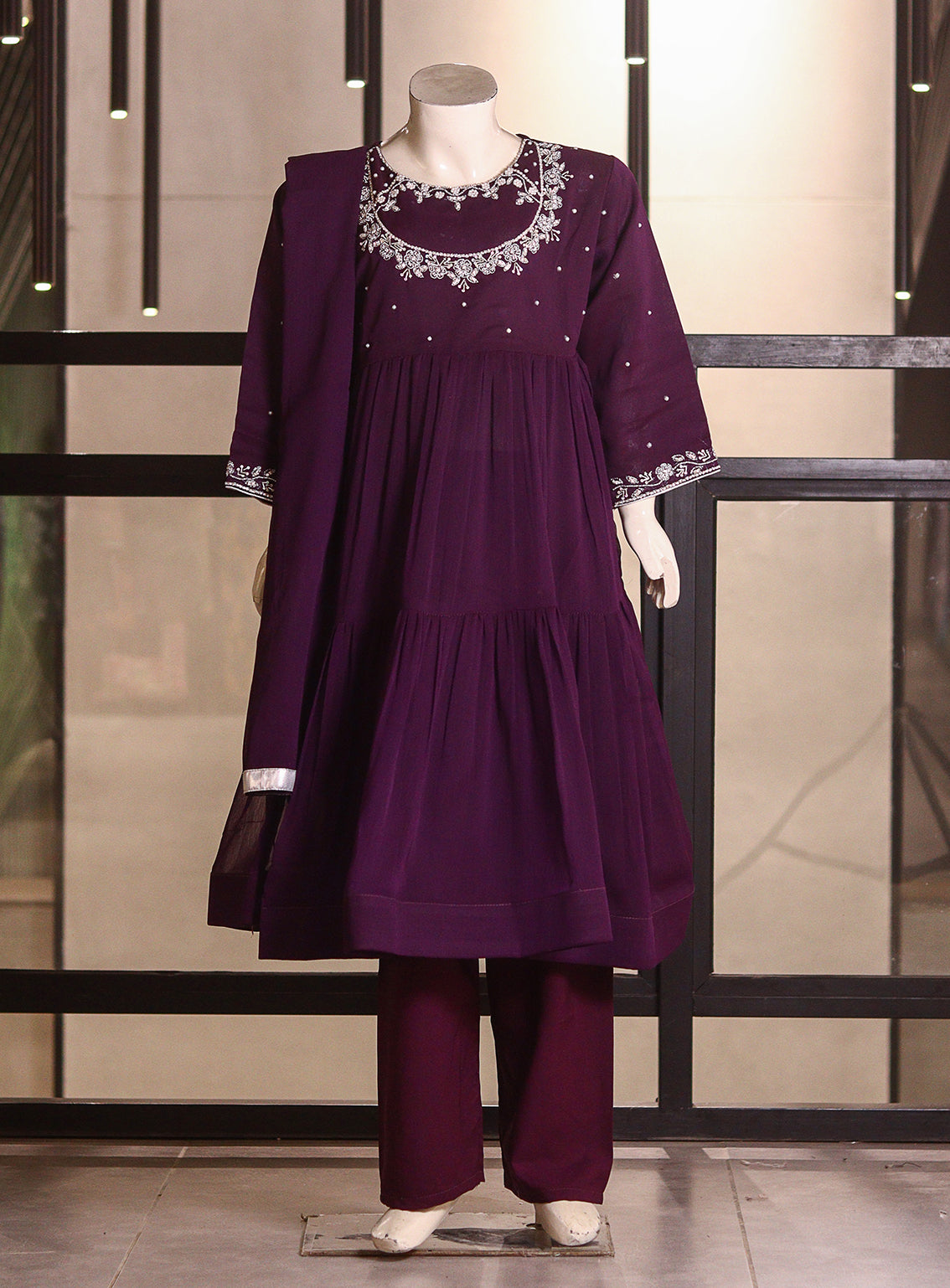 Fresh Birds Fancy Embroidered Chiffon 2 Piece Stitched Shirt & Trouser FB26K&G D-90035-PL Fresh Birds Fancy Embroidered Chiffon 2 Piece Stitched Shirt & Trouser FB26K&G D-90035-PL