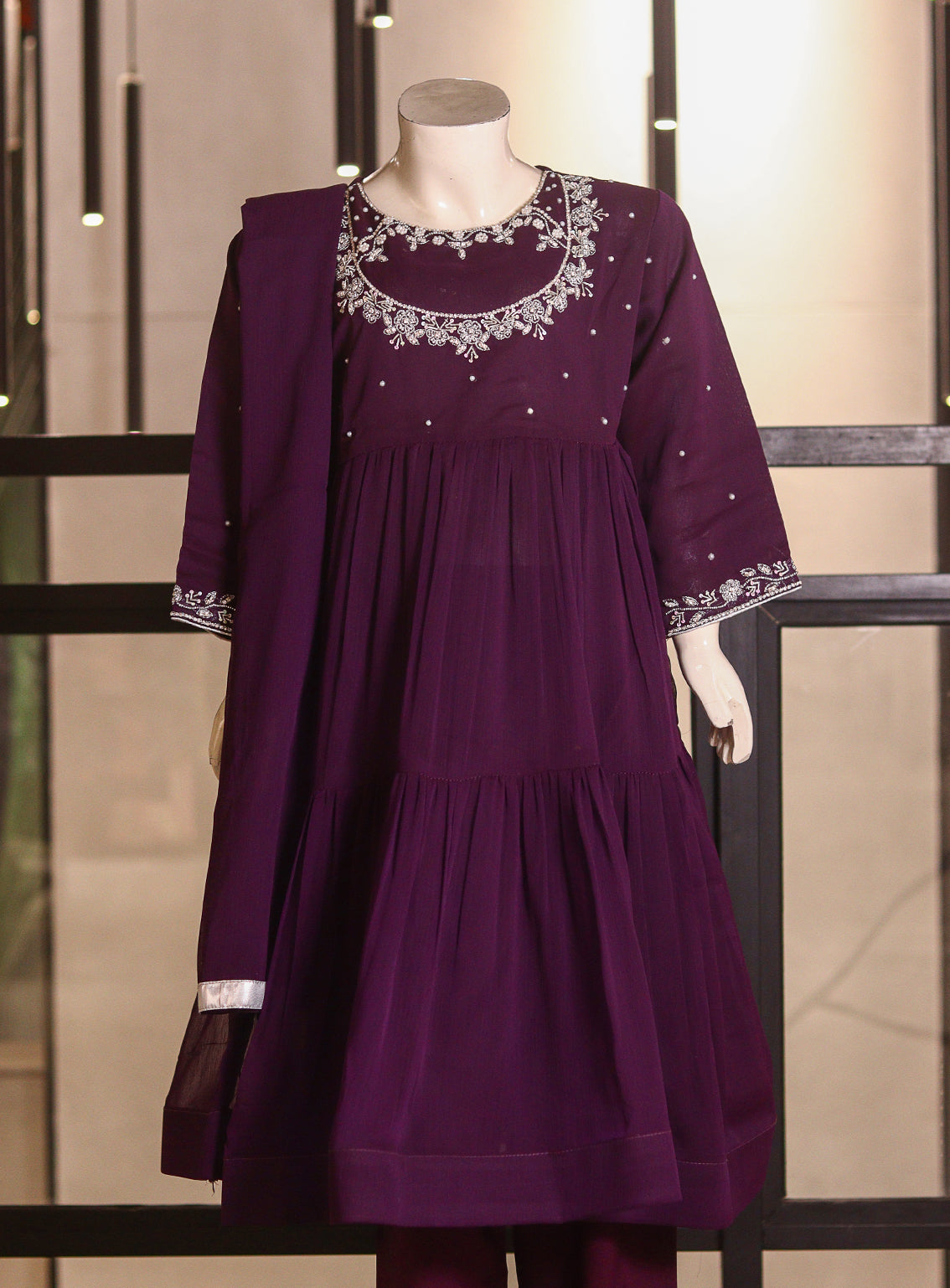 Fresh Birds Fancy Embroidered Chiffon 2 Piece Stitched Shirt & Trouser FB26K&G D-90035-PL Fresh Birds Fancy Embroidered Chiffon 2 Piece Stitched Shirt & Trouser FB26K&G D-90035-PL