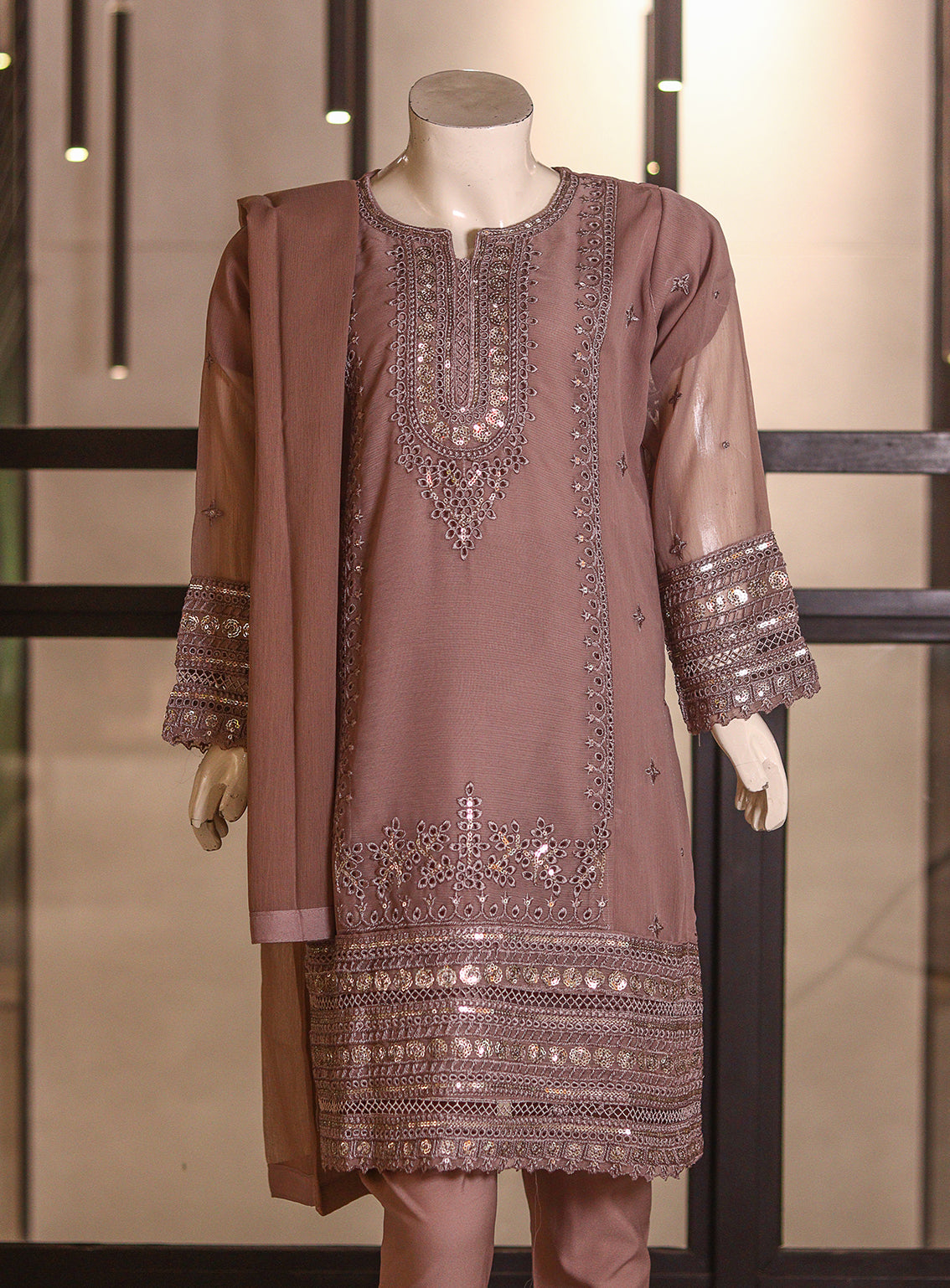 Fresh Birds Fancy Embroidered Chiffon 3 Piece Stitched Suit FB26K&G D-90036-ON Fresh Birds Fancy Embroidered Chiffon 3 Piece Stitched Suit FB26K&G D-90036-ON