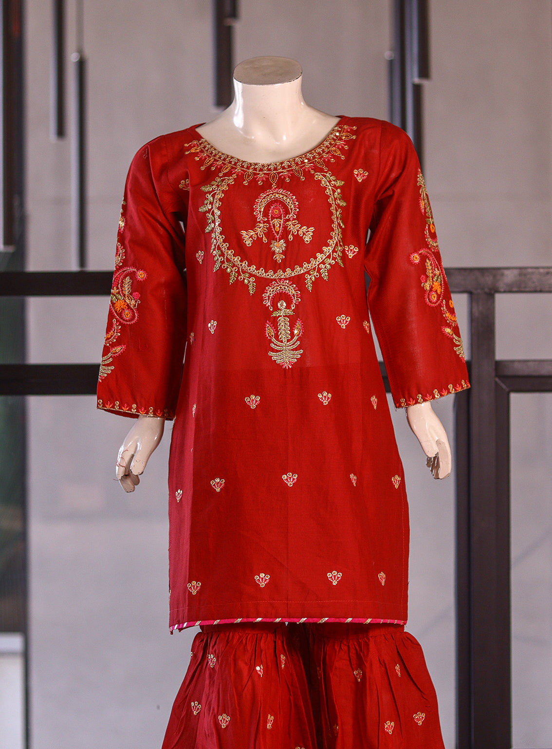 Fresh Birds Fancy Embroidered Cotton 2 Piece Stitched Shirt & Trouser FB26K&G D-90004-RD Fresh Birds Fancy Embroidered Cotton 2 Piece Stitched Shirt & Trouser FB26K&G D-90004-RD