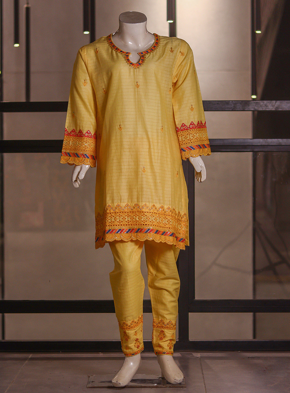 Fresh Birds Fancy Embroidered Cotton 2 Piece Stitched Shirt & Trouser FB26K&G D-90028-LM Fresh Birds Fancy Embroidered Cotton 2 Piece Stitched Shirt & Trouser FB26K&G D-90028-LM