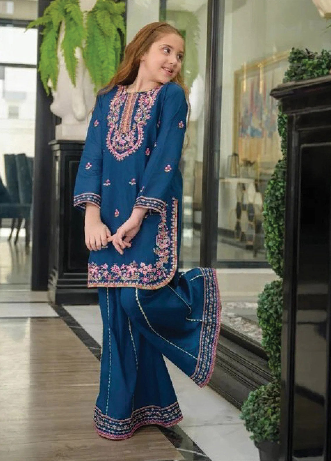 Fresh Birds Fancy Embroidered Cotton Kids 2 Piece Stitched Shirt Trouser FB26KG D-91001 Fresh Birds Fancy Embroidered Cotton Kids 2 Piece Stitched Shirt Trouser FB26KG D-91001