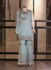 Fresh Birds Fancy Embroidered Raw Silk 3 Piece Stitched Suit FB26K&G D-96052-FR