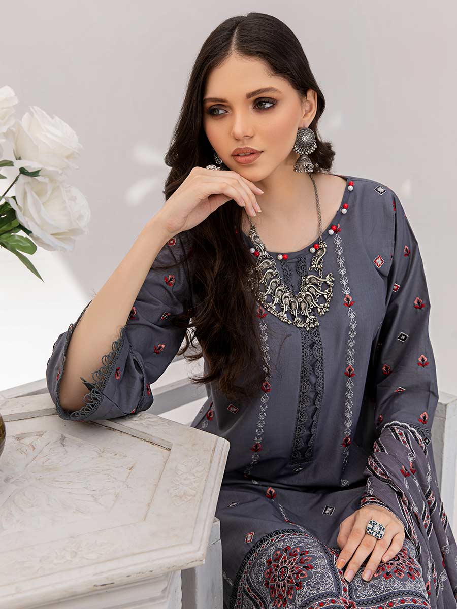 Gul-E-Noor By Aalaya Embroidered Lawn Unstitched 3 Piece Suit - 08 Gul-E-Noor By Aalaya Embroidered Lawn Unstitched 3 Piece Suit - 08