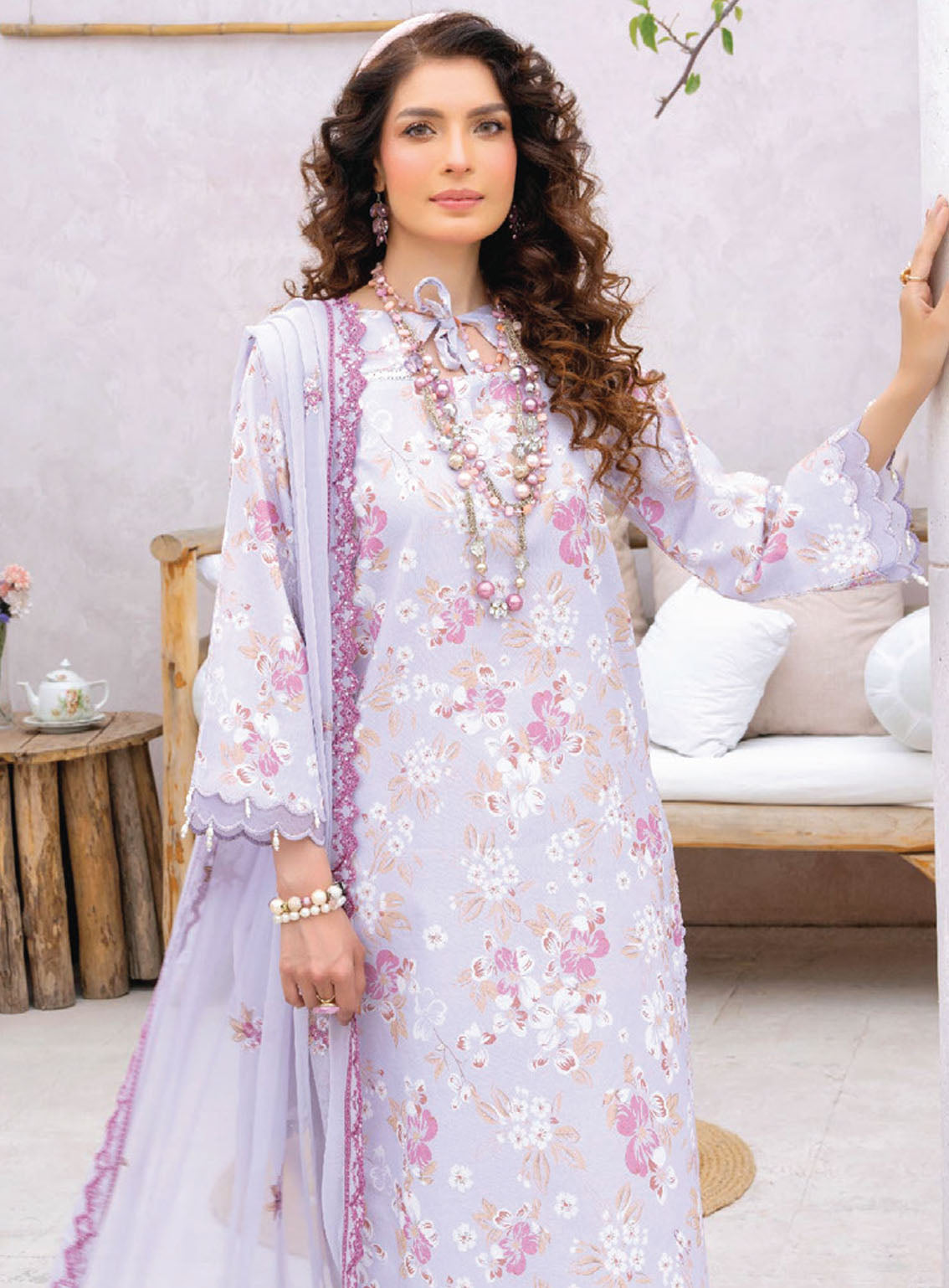 Gardenia By Humdum Embroidered Lawn Suits Unstitched 3 Piece - HD24GL 01 Gardenia By Humdum Embroidered Lawn Suits Unstitched 3 Piece - HD24GL 01