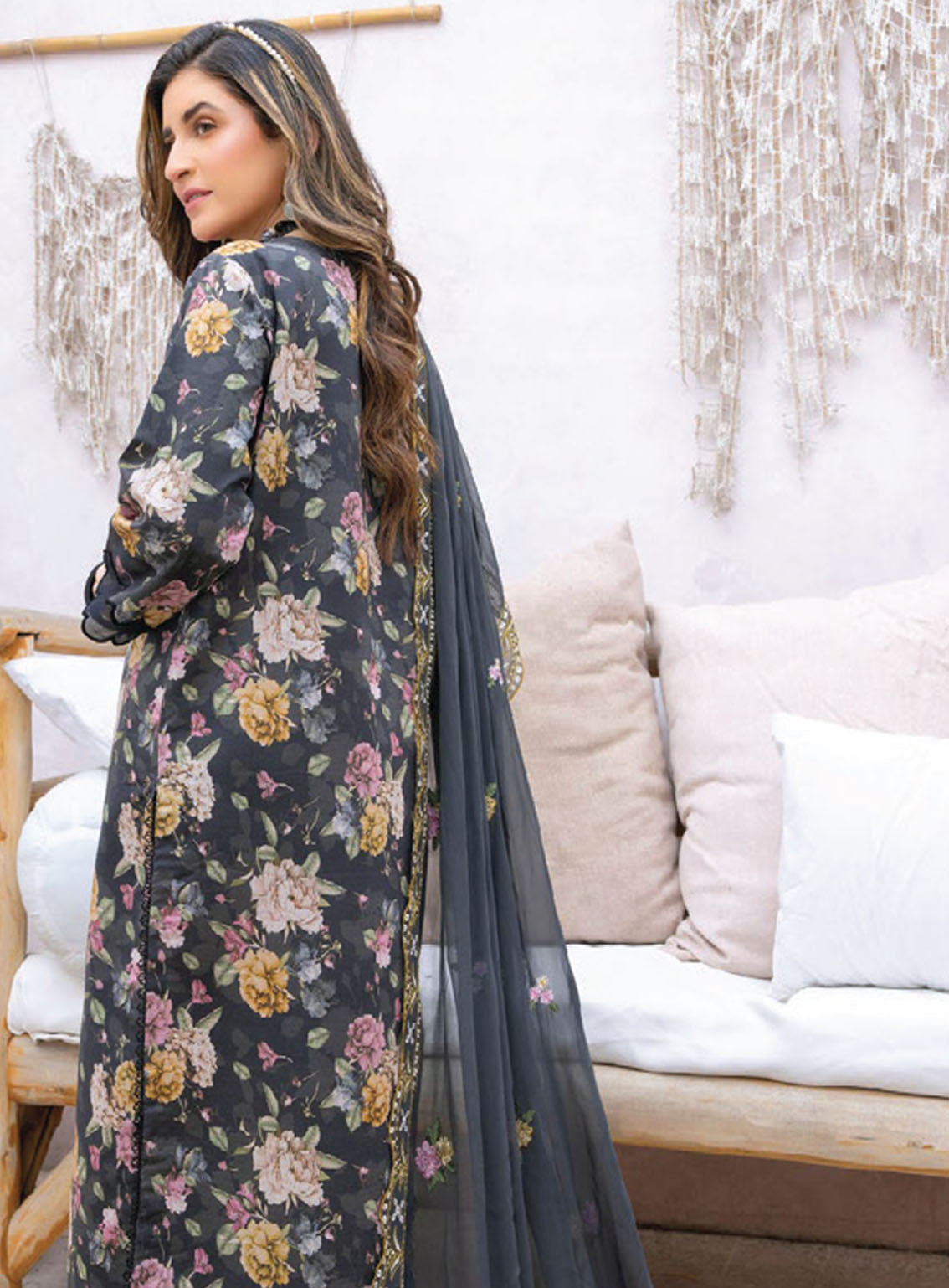 Gardenia By Humdum Embroidered Lawn Suits Unstitched 3 Piece - HD24GL 03 Gardenia By Humdum Embroidered Lawn Suits Unstitched 3 Piece - HD24GL 03