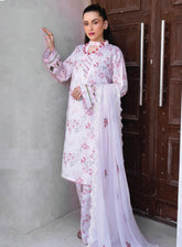 Gardenia By Humdum Embroidered Lawn Suits Unstitched 3 Piece - HD24GL 07