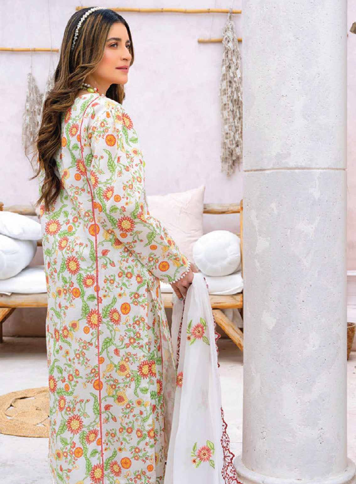 Gardenia By Humdum Embroidered Lawn Suits Unstitched 3 Piece - HD24GL 08 Gardenia By Humdum Embroidered Lawn Suits Unstitched 3 Piece - HD24GL 08