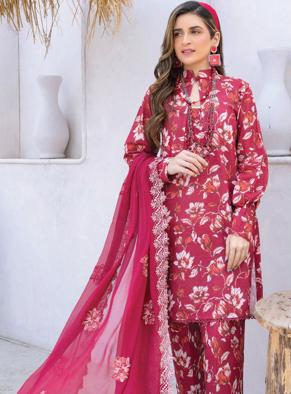 Gardenia By Humdum Embroidered Lawn Suits Unstitched 3 Piece - HD24GL 09 Gardenia By Humdum Embroidered Lawn Suits Unstitched 3 Piece - HD24GL 09