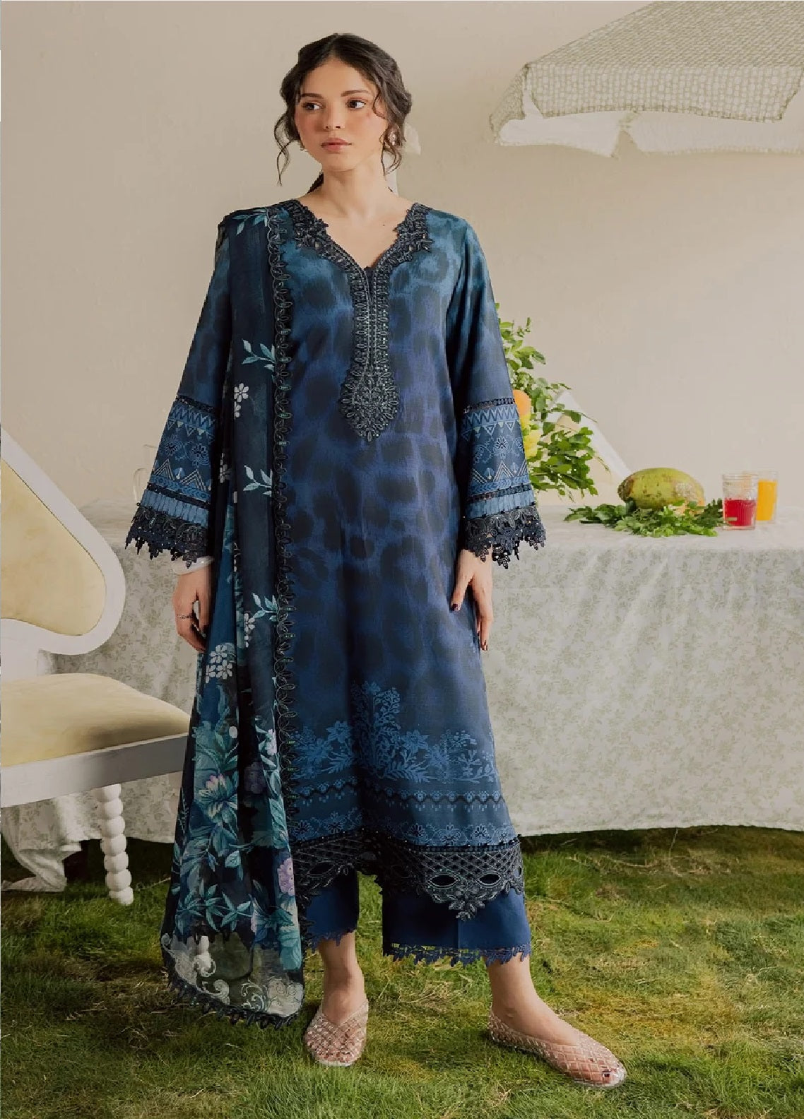Gardenia By Nureh Embroidered Slub Viscose 3 Piece Unstitched Suit NU26GV D-NSG-226 Gardenia By Nureh Embroidered Slub Viscose 3 Piece Unstitched Suit NU26GV D-NSG-226