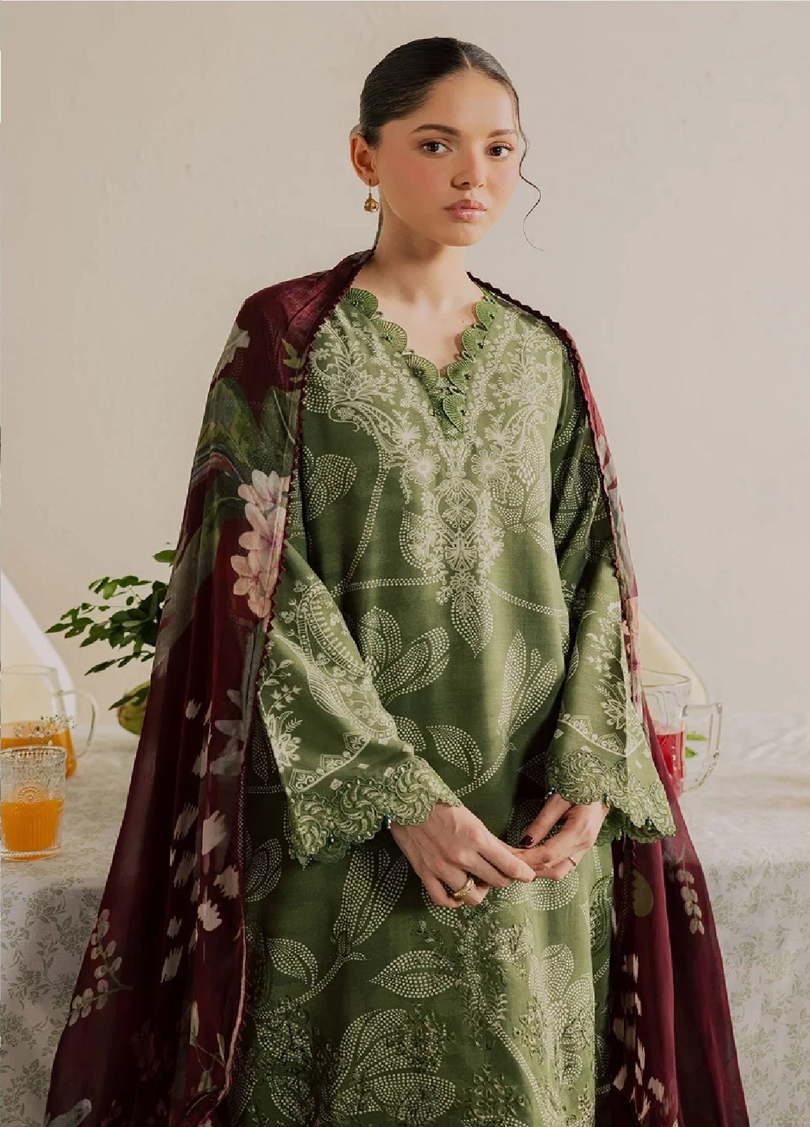 Gardenia By Nureh Embroidered Slub Viscose 3 Piece Unstitched Suit NU26GV D-NSG-229 Gardenia By Nureh Embroidered Slub Viscose 3 Piece Unstitched Suit NU26GV D-NSG-229