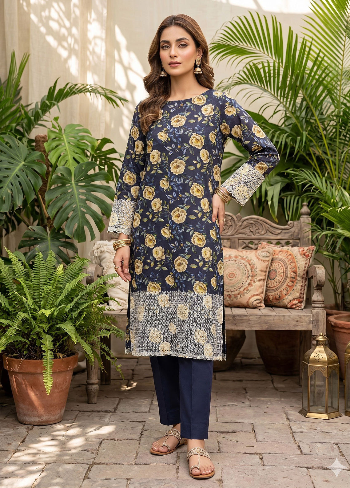 Genz By Schick Printed Lawn 2 Piece Unstitched Suit SDH26GZ D-06 Genz By Schick Printed Lawn 2 Piece Unstitched Suit SDH26GZ D-06