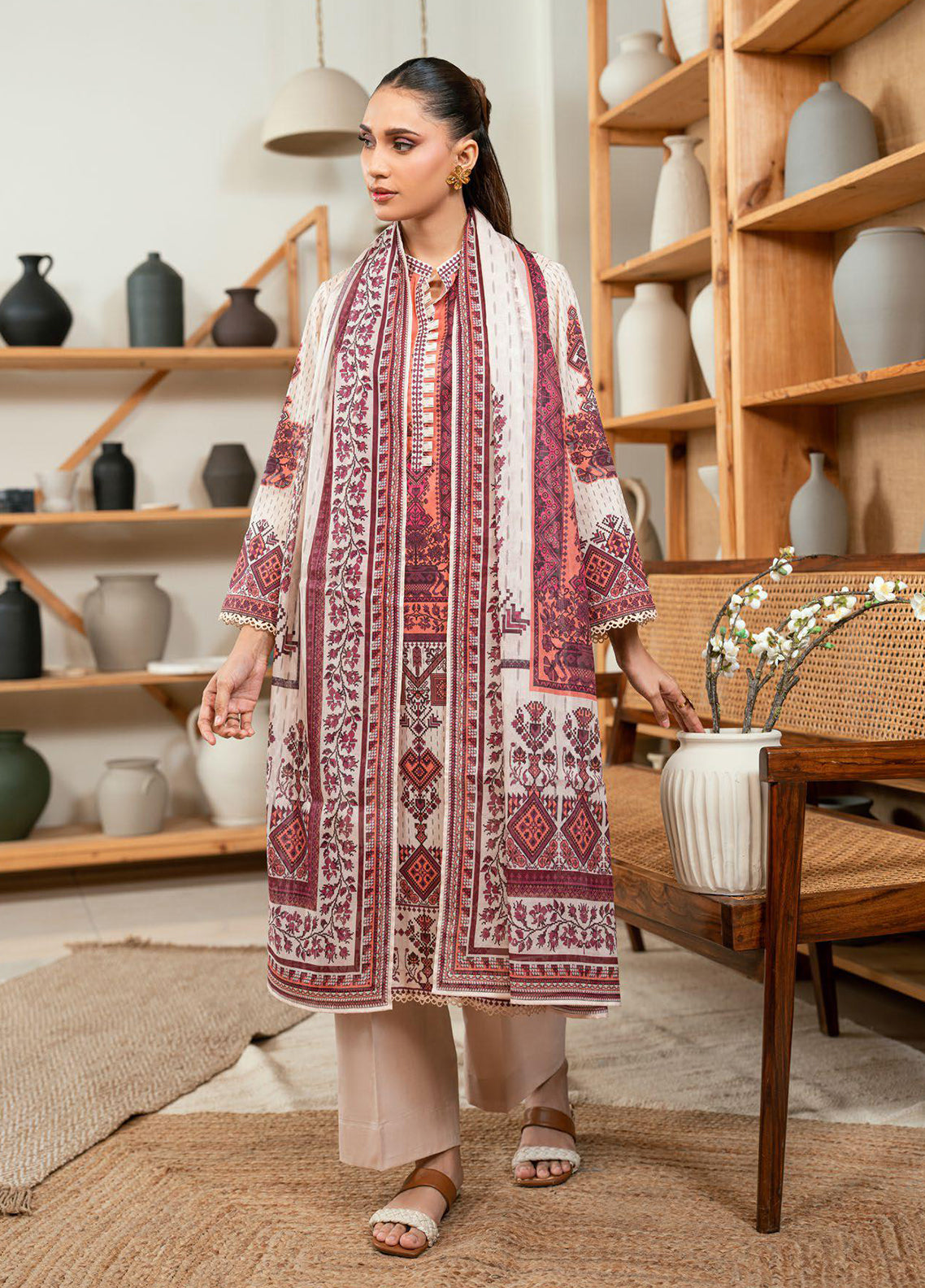 Gul Ahmed Printed Lawn 3 Piece Unstitched Suit GA26S D-CLP-52283 Gul Ahmed Printed Lawn 3 Piece Unstitched Suit GA26S D-CLP-52283