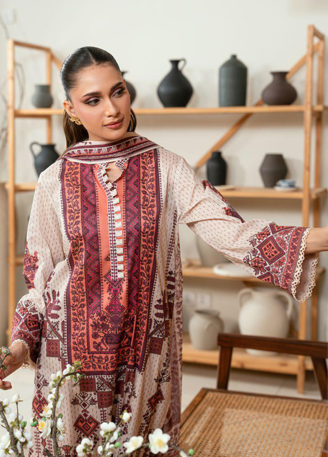 Gul Ahmed Printed Lawn 3 Piece Unstitched Suit GA26S D-CLP-52283 Gul Ahmed Printed Lawn 3 Piece Unstitched Suit GA26S D-CLP-52283