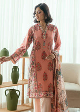 Gul Ahmed Printed Lawn 3 Piece Unstitched Suit GA26S D-CLP-52286