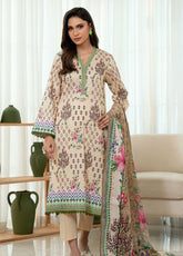 Gul Ahmed Printed Lawn 3 Piece Unstitched Suit GA26S D-CLP-52291