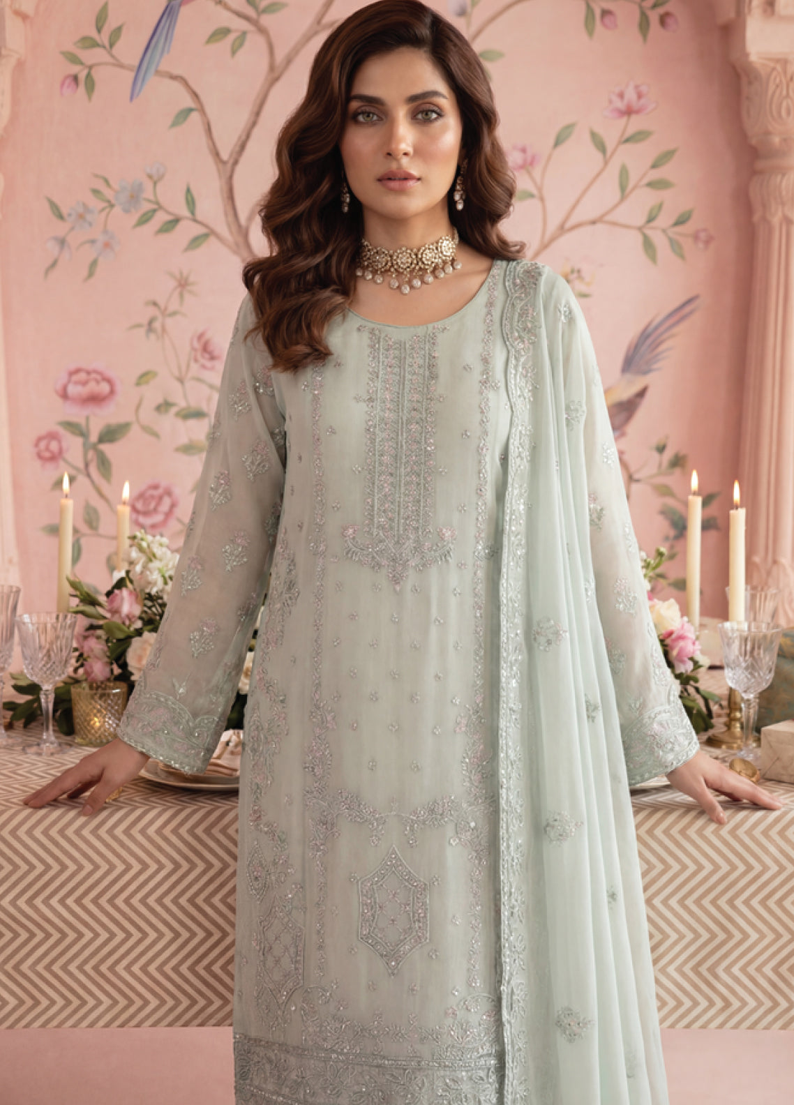 Gulaal By Soghat Creation Embroidered Chiffon 3 Piece Unstitched Suit SC26GECV2 D-06 Gulaal By Soghat Creation Embroidered Chiffon 3 Piece Unstitched Suit SC26GECV2 D-06