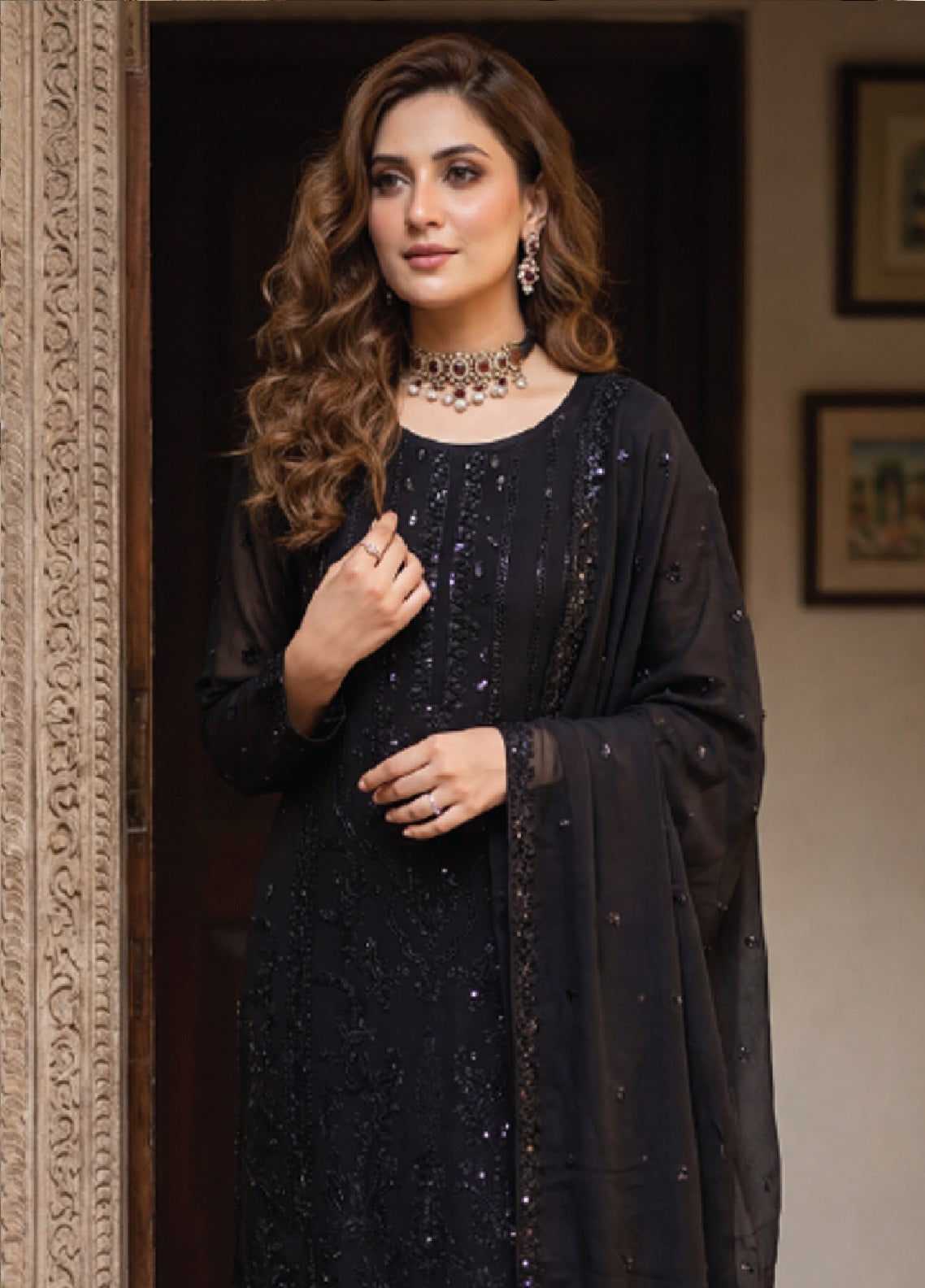 Gulaal By Soghat Creation Embroidered Chiffon 3 Piece Unstitched Suit SC26GECV2 D-08 Gulaal By Soghat Creation Embroidered Chiffon 3 Piece Unstitched Suit SC26GECV2 D-08
