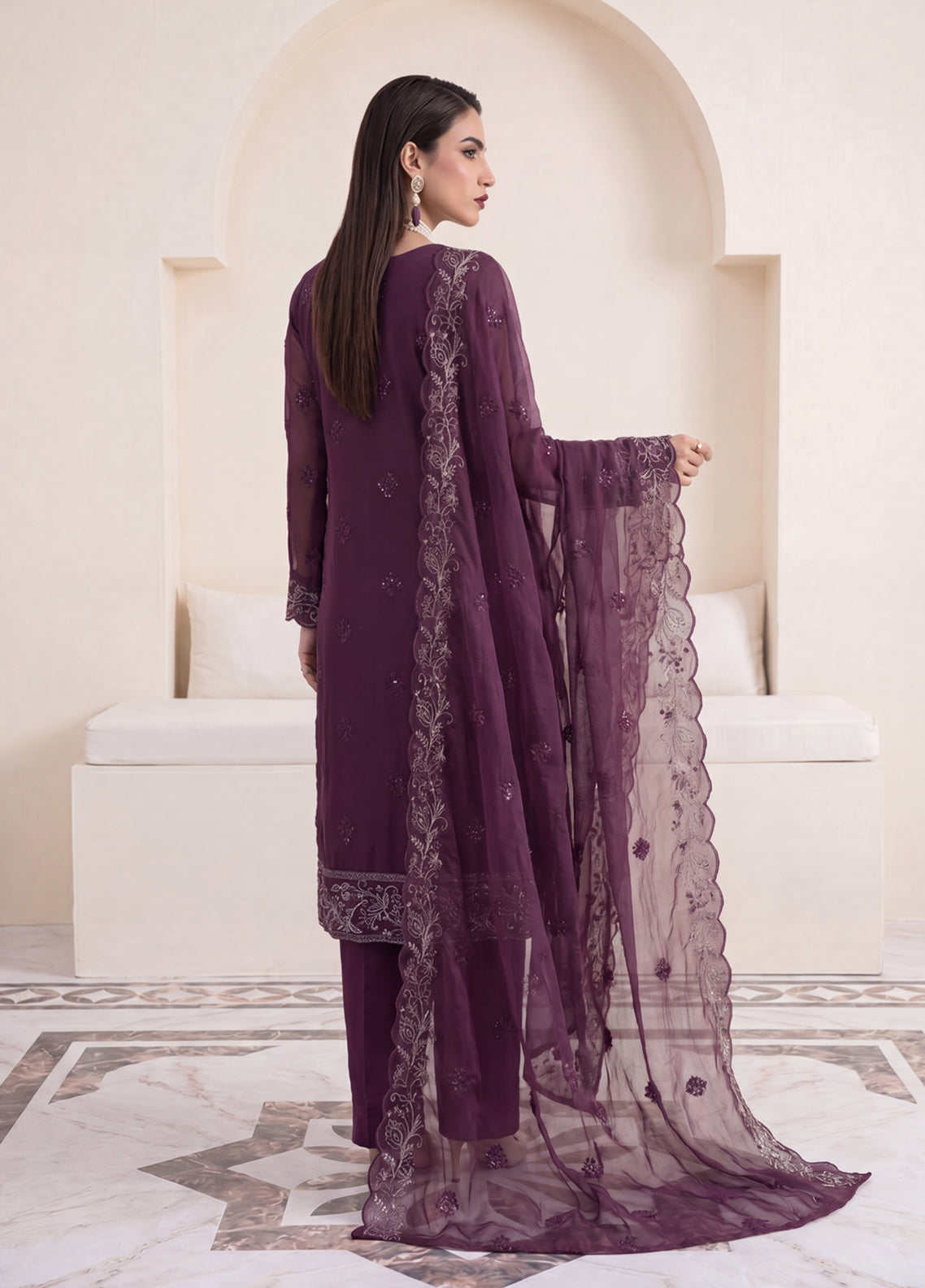Gulaal By Soghat Creation Embroidered Chiffon 3 Piece Unstitched Suit SC26GECV3 D-02 Gulaal By Soghat Creation Embroidered Chiffon 3 Piece Unstitched Suit SC26GECV3 D-02
