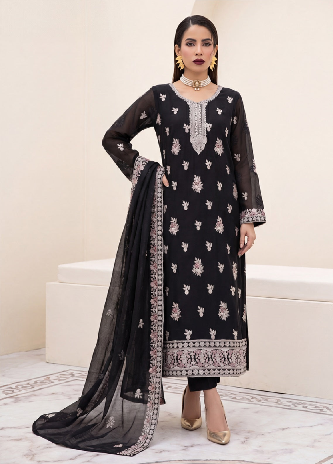 Gulaal By Soghat Creation Embroidered Chiffon 3 Piece Unstitched Suit SC26GECV3 D-05 Gulaal By Soghat Creation Embroidered Chiffon 3 Piece Unstitched Suit SC26GECV3 D-05