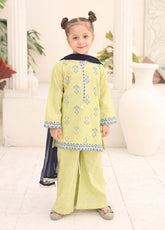 Guldasta By Shanzey Embroidered Cotton Stitched 3 Piece Suit For Girls S26SE D-SHK-7001