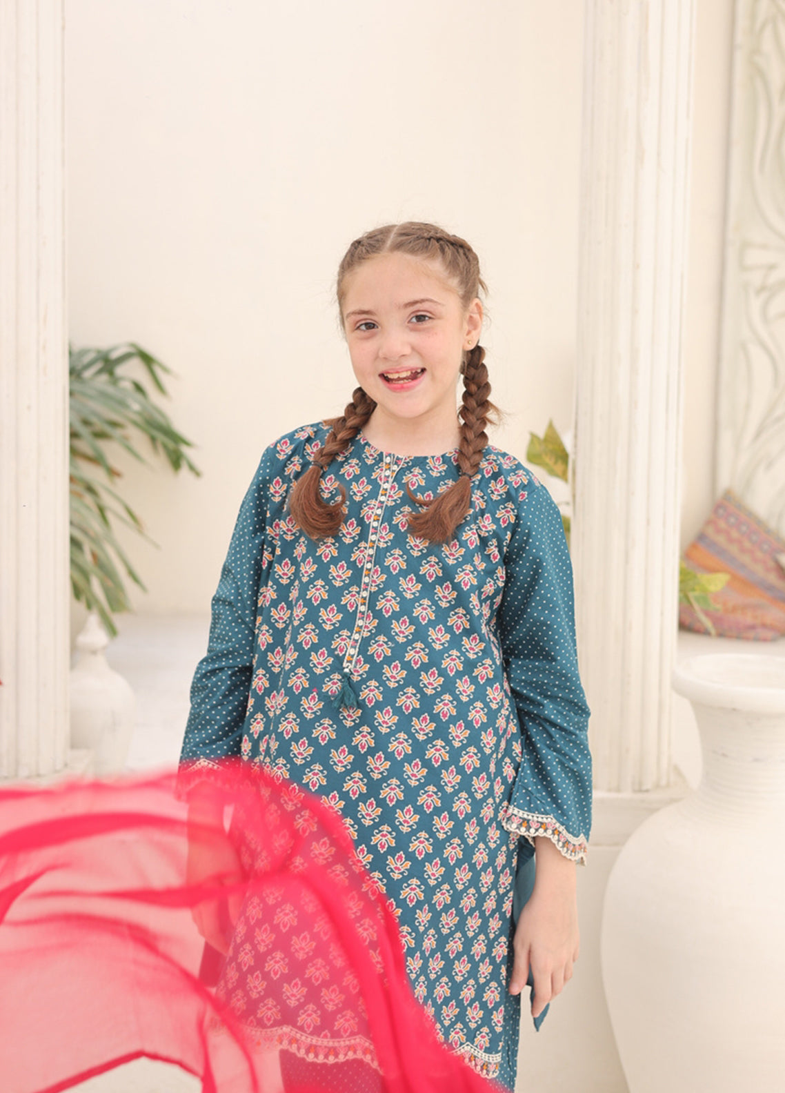 Guldasta By Shanzey Embroidered Cotton Stitched 3 Piece Suit For Girls S26SE D-SHK-7004 Guldasta By Shanzey Embroidered Cotton Stitched 3 Piece Suit For Girls S26SE D-SHK-7004