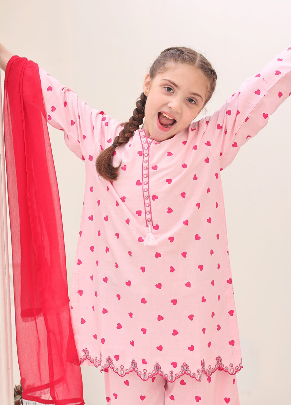 Guldasta By Shanzey Embroidered Cotton Stitched 3 Piece Suit For Girls S26SE D-SHK-7006 Guldasta By Shanzey Embroidered Cotton Stitched 3 Piece Suit For Girls S26SE D-SHK-7006