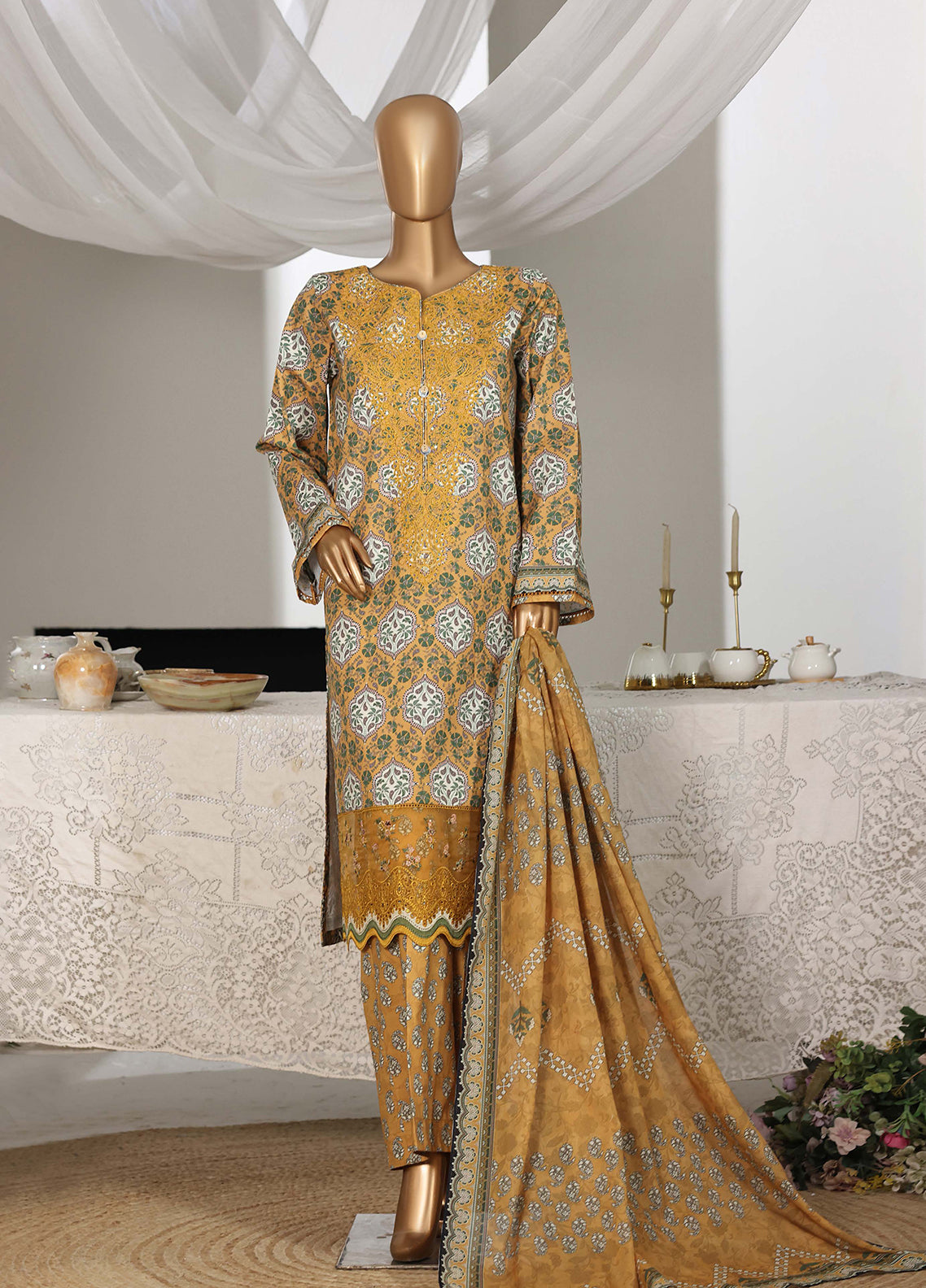 Guldozi By HZ Textiles Embroidered Lawn 3 Piece Stitched Suit HZ26GEL D-021 Guldozi By HZ Textiles Embroidered Lawn 3 Piece Stitched Suit HZ26GEL D-021