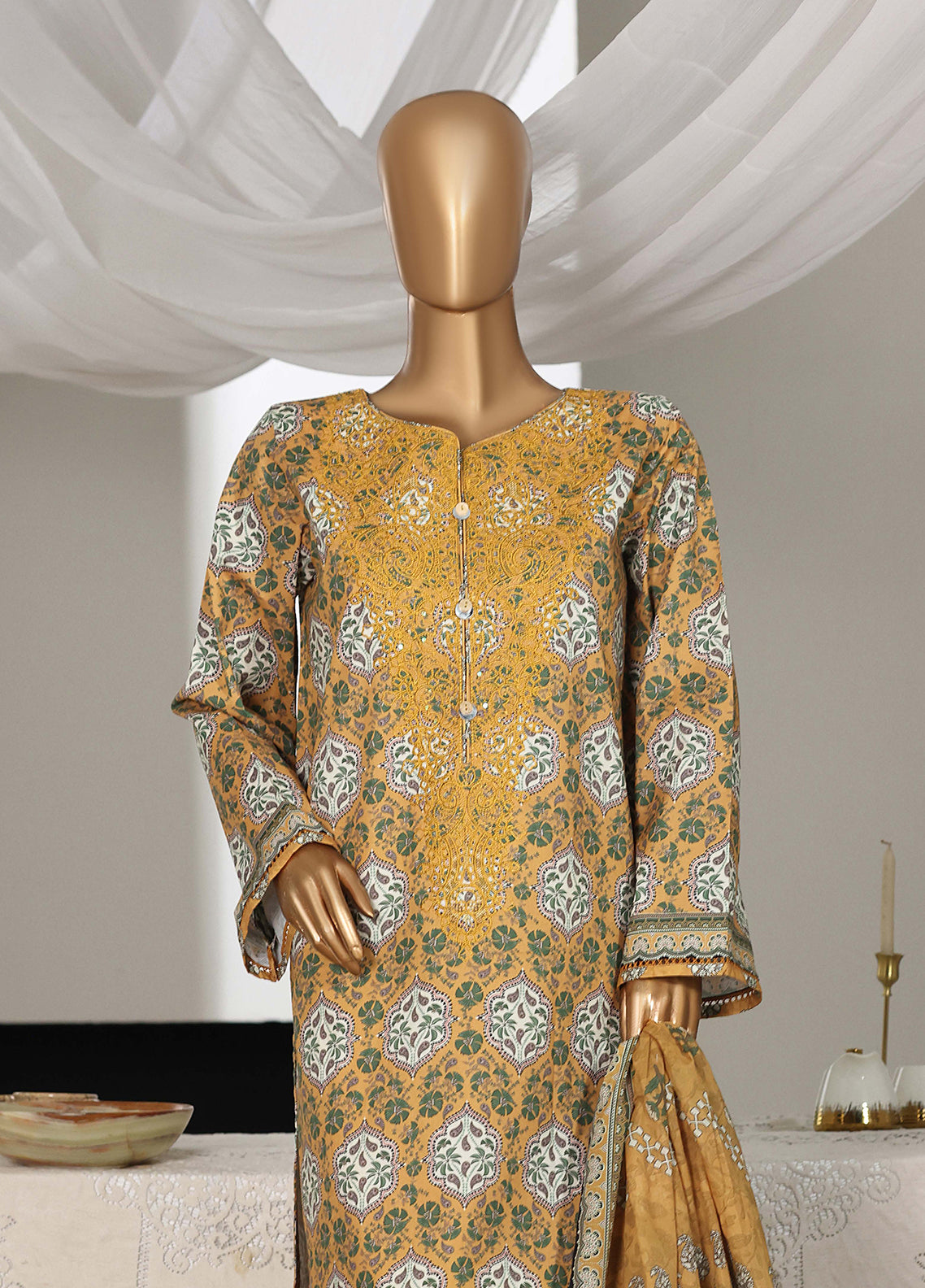 Guldozi By HZ Textiles Embroidered Lawn 3 Piece Stitched Suit HZ26GEL D-021 Guldozi By HZ Textiles Embroidered Lawn 3 Piece Stitched Suit HZ26GEL D-021
