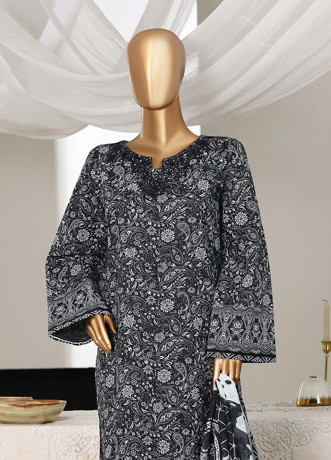 Guldozi By HZ Textiles Embroidered Lawn 3 Piece Stitched Suit HZ26GEL D-023 Guldozi By HZ Textiles Embroidered Lawn 3 Piece Stitched Suit HZ26GEL D-023