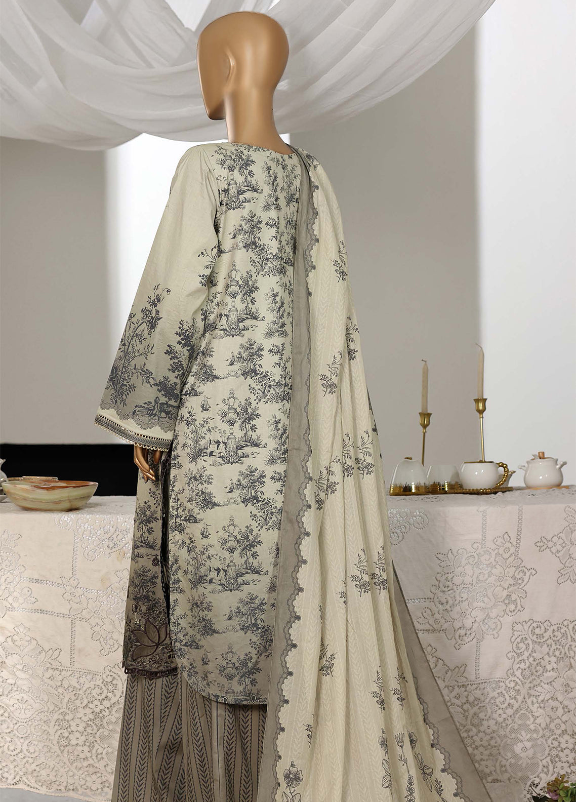 Guldozi By HZ Textiles Embroidered Lawn 3 Piece Stitched Suit HZ26GEL D-027 Guldozi By HZ Textiles Embroidered Lawn 3 Piece Stitched Suit HZ26GEL D-027