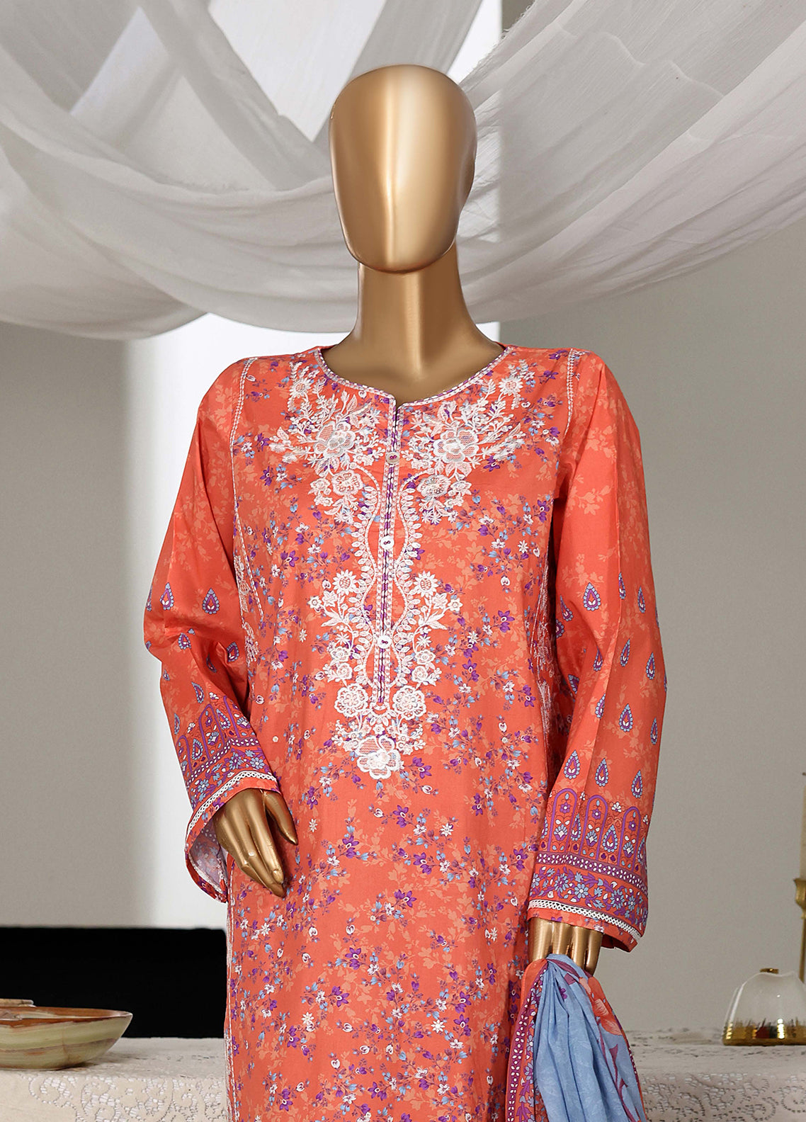 Guldozi By HZ Textiles Embroidered Lawn 3 Piece Stitched Suit HZ26GEL D-029 Guldozi By HZ Textiles Embroidered Lawn 3 Piece Stitched Suit HZ26GEL D-029