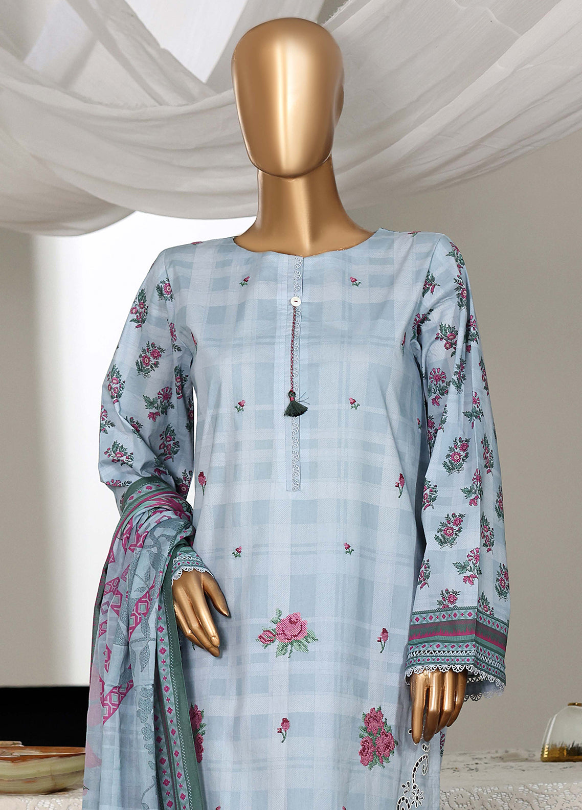 Guldozi By HZ Textiles Embroidered Lawn 3 Piece Stitched Suit HZ26GEL D-030 Guldozi By HZ Textiles Embroidered Lawn 3 Piece Stitched Suit HZ26GEL D-030