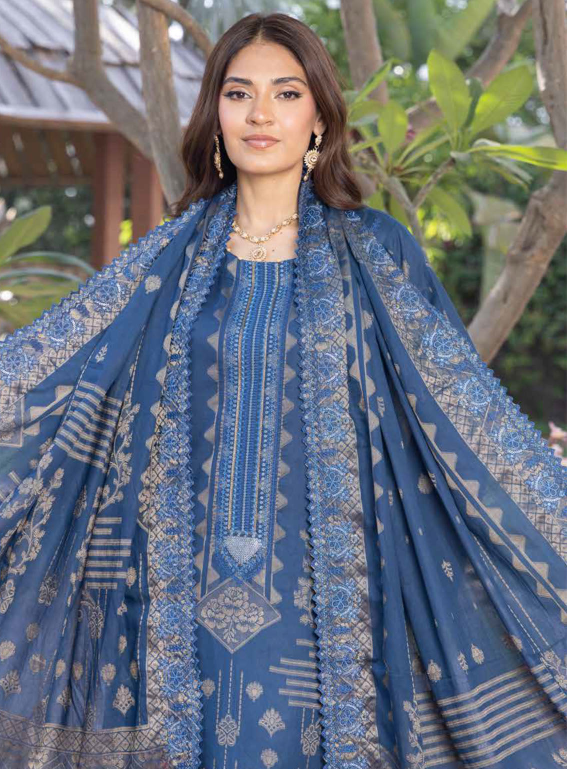 Gulshanara By Schick Embroidered Lawn Suits Unstitched 3 Piece - SDH24GL 04 Gulshanara By Schick Embroidered Lawn Suits Unstitched 3 Piece - SDH24GL 04